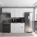 Ver imagem 2 de Cozinha Modulada 4 Peças 7 Portas 2 Gavetas Balcão com Tampo Unna Yescasa