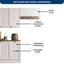 Ver imagem 6 de Cozinha Modulada 4 Peças 7 Portas 2 Gavetas Balcão com Tampo Unna Yescasa Branco