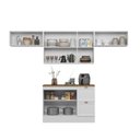 Ver imagem 6 de Cozinha Modulada 4 Peças 7 Portas 2 Gavetas Balcão com Tampo Unna Yescasa Branco