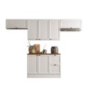 Ver imagem 3 de Cozinha Modulada 4 Peças 7 Portas 2 Gavetas Balcão com Tampo Unna Yescasa Branco