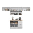 Ver imagem 5 de Cozinha Modulada 4 Peças 7 Portas 2 Gavetas Balcão com Tampo Unna Yescasa Branco
