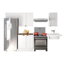 Ver imagem 3 de Cozinha Modulada 4 Peças 6 Portas Balcão com Tampo Unna Yescasa Branco