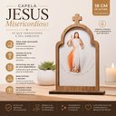 Ver imagem 2 de Capela Jesus Misericordioso em Mdf 18 Cm - Oratório Decorativo Religioso