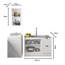 Ver imagem 4 de Cozinha Modulada 2 Peças 3 Portas 2 Gavetas com Balcão para Pia Unna Yescasa