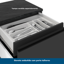 Ver imagem 7 de Cozinha Modulada 3 Peças 4 Portas 3 Gavetas com Balcão para Pia Etna Preto/Grafite