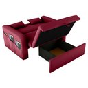 Ver imagem 4 de Sofá Cama 2 Lugares com Baú Bannow Veludo Vinho
