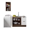 Cozinha Modulada 2 Peças 3 Portas 2 Gavetas com Balcão para Pia Unna - 5
