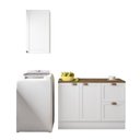 Ver imagem 3 de Cozinha Modulada 2 Peças 3 Portas 2 Gavetas Balcão com Tampo Unna Yescasa Branco