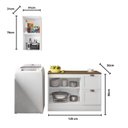 Ver imagem 4 de Cozinha Modulada 2 Peças 3 Portas 2 Gavetas Balcão com Tampo Unna Yescasa Branco