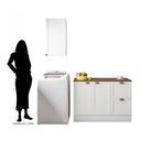 Ver imagem 5 de Cozinha Modulada 2 Peças 3 Portas 2 Gavetas Balcão com Tampo Unna Yescasa Branco