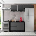 Ver imagem 1 de Cozinha Modulada 3 Peças 4 Portas 3 Gavetas Balcão com Tampo Etna