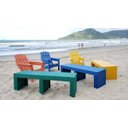 Ver imagem 1 de Banco Reto de Madeira Plástica Maciça Marrom sem Encosto 100% Reciclado 3 Lugares 1,5m / Bc-03 Lanci