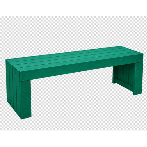 Banco Reto em Madeira Plástica 3 Lugares 150cm Lanci / Bc-03 Verde Lanci