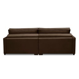 Sofá Cama Retrátil e Reclinável 2,10m com Molas Karen Veludo Marrom Adonai Estofados - 7