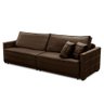 Sofá Cama Retrátil e Reclinável 2,10m com Molas Karen Veludo Marrom Adonai Estofados - 4