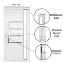 Ver imagem 4 de Porta Pivotante de Alumínio 210 x 120cm Com Friso e Vidro Linha 30 Direita Esquadrias Bergamo
