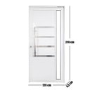 Ver imagem 5 de Porta Pivotante de Alumínio 210 x 120cm com Friso e Vidro Linha 30 Direita Esquadrias Bergamo Branco