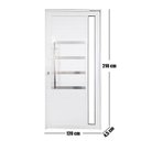 Ver imagem 5 de Porta Pivotante de Alumínio 210 x 120cm com Friso e Vidro Linha 30 Direita Esquadrias Bergamo Branco