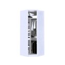 Ver imagem 3 de Guarda Roupa Modulo de Canto 1 Porta 100% MDF Decor Branco