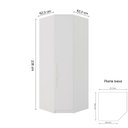 Ver imagem 4 de Guarda Roupa Modulo de Canto 1 Porta 100% MDF Decor Branco