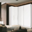 Ver imagem 2 de Guarda Roupa Modulo de Canto 1 Porta 100% MDF Decor Branco