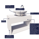 Ver imagem 6 de Gabinete de Banheiro 50cm com Cuba Lavabo Armário Suspenso