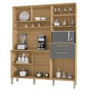 Ver imagem 3 de Armário de Cozinha Compacta 160cm Montreal K02 Freijó/Gris - Mpozenato