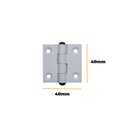 Ver imagem 4 de Dobradiça em Alumínio Branco 40 x 40 mm para Portas 10 Peças