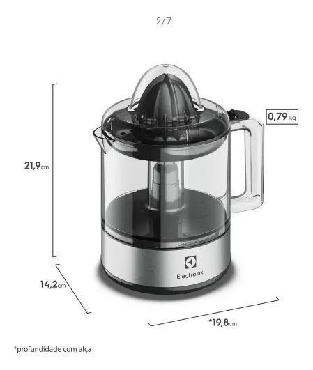 Espremedor de Laranjas/frutas Electrolux Efficien Ecp10-127v - 7