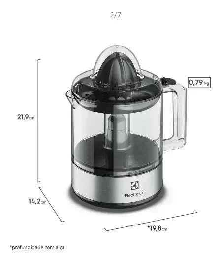 Espremedor de Laranjas/frutas Electrolux Efficien Ecp10-127v - 4