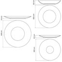Ver imagem 4 de Jogo de Pratos Porcelana Tramontina Rústico Marrom 18pçs Decorados Rasos Fundos e Sobremesa