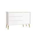 Ver imagem 1 de Cômoda Reller Theo 3 Gavetas e Sapateira – Branco Fosco – 11402