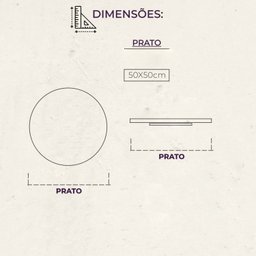Prato Giratório para Mesa de Jantar 50cm - 7