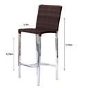 Ver imagem 2 de Kit com 2 Banquetas Altas Jardim em Fibra Pedra Ferro - Premium Box