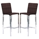 Ver imagem 1 de Kit com 2 Banquetas Altas Jardim em Fibra Pedra Ferro - Premium Box