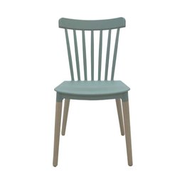 Kit 4 Cadeiras Janaína Midi Rivatti Polipropileno Verde Menta Base Madeira - 2
