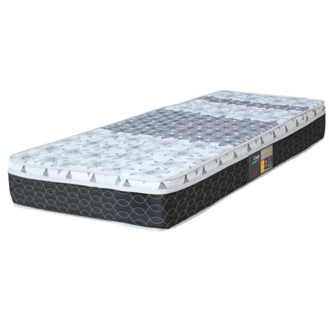 Colchão Solteiro Mola Class Bonnel New Euro 96x203x25cm Branco/cinza - Castor