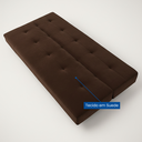 Ver imagem 6 de Sofá Cama 3 Lugares Casal Reclinável Panamá com Almofadas - Marrom