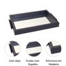 Bandeja Decorativa Espelhada Retangular 30x40 Madeira Exclusiva:preto - 3