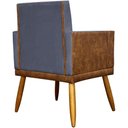Ver imagem 3 de Poltrona Decorativa Lis Corino e Pé Palito 30 Cm Castanho - Cinza Suede Corino