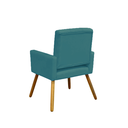 Ver imagem 6 de Conjunto 2 Poltronas Cadeira Estofada Decorativa Camila Suede Azul Turquesa - Incasa Decor