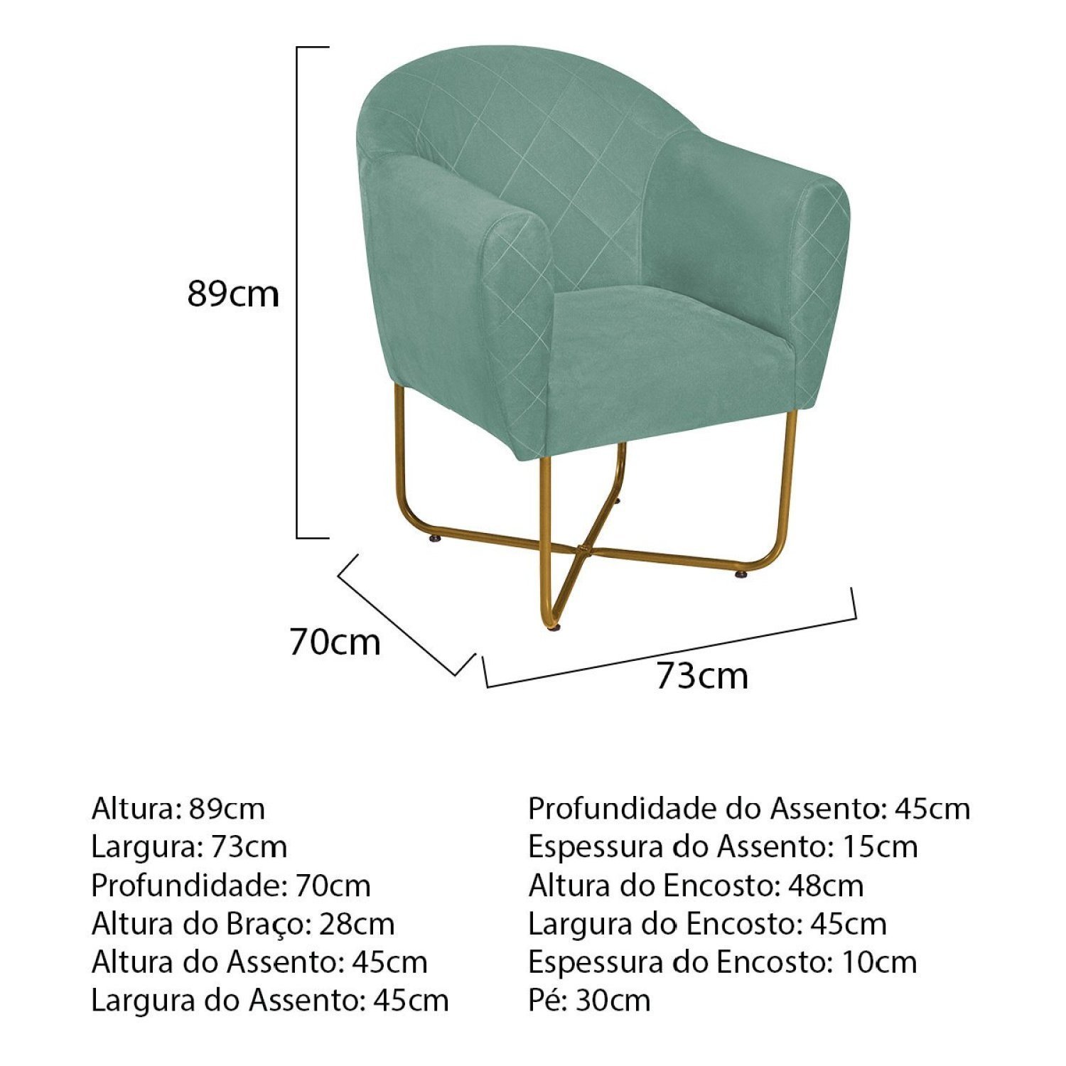 Poltrona Base X Linho Herrera - 4