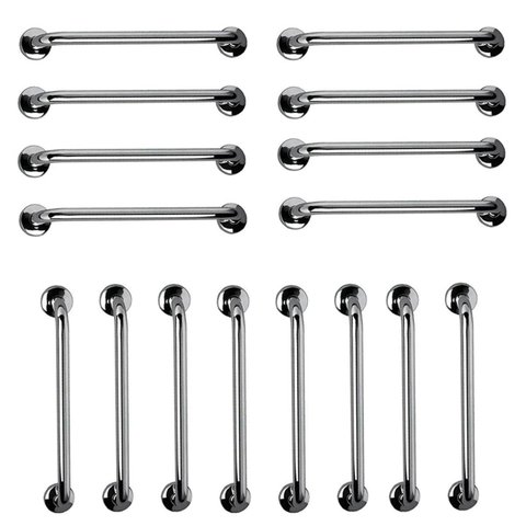 Barra de Apoio Inox 60cm Kit 18 Unidades Idoso Gestante Acessibilidade Segurança Banheiro Quarto Box