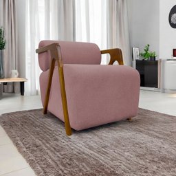Poltrona Decorativa para Sala Moderna Chloe Bouclê Persa Premium Cores - 2