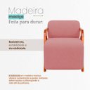 Ver mais imagens de Poltrona Chloe Decorativa Orgânica Bouclé Premium de Luxo para Sala Quarto Recepção Encosto Rolo