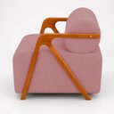 Ver imagem 2 de Poltrona Chloe Decorativa Orgânica Bouclé Premium de Luxo para Sala Quarto Recepção Encosto Rolo