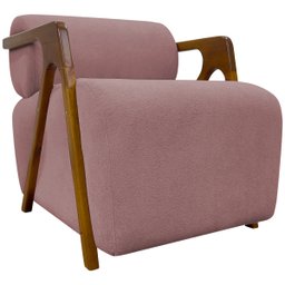 Poltrona Decorativa para Sala Moderna Chloe Bouclê Persa Premium Cores - 1