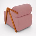 Ver imagem 3 de Poltrona Chloe Decorativa Orgânica Bouclé Premium de Luxo para Sala Quarto Recepção Encosto Rolo