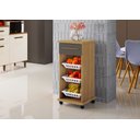 Ver imagem 4 de Fruteira Curitiba Branca Arte Móveis 1 Gaveta 3 Cestos Cinamomo/grafite