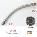 Ver imagem 1 de Flexível Malha de Aço 30cm 1/2" Alta Vazão - 4644330J